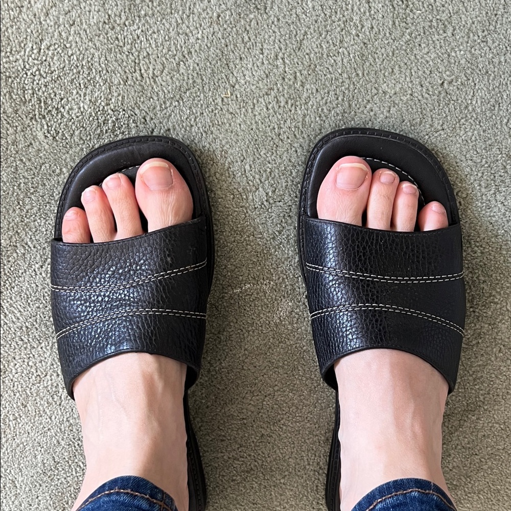 Montego Bay Club Black Slide Sandals